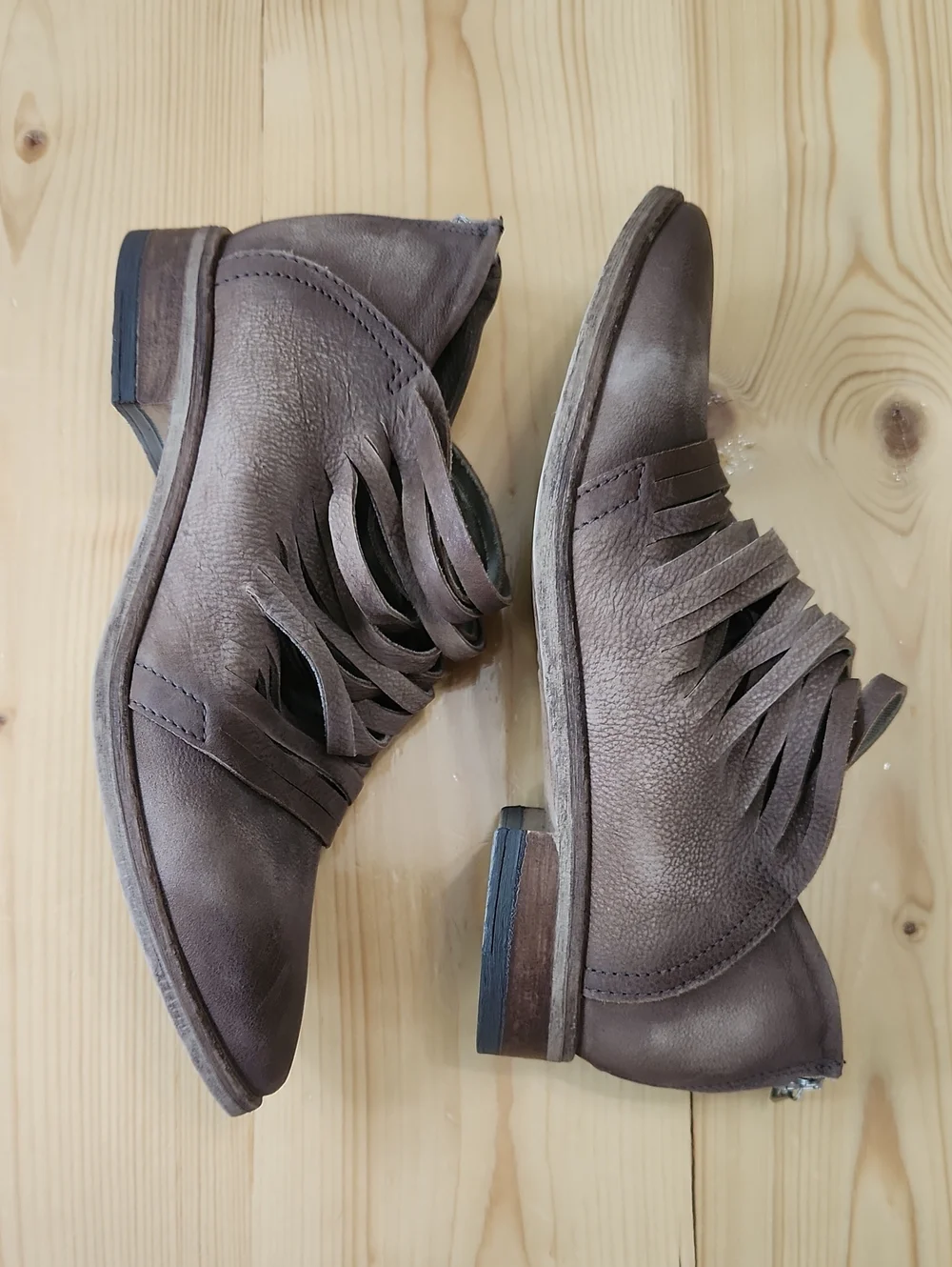 NWOT Free People Lost Valley Ankle Booties Strappy Italian Leather Size 8 / 38 - Picture 14 of 16
